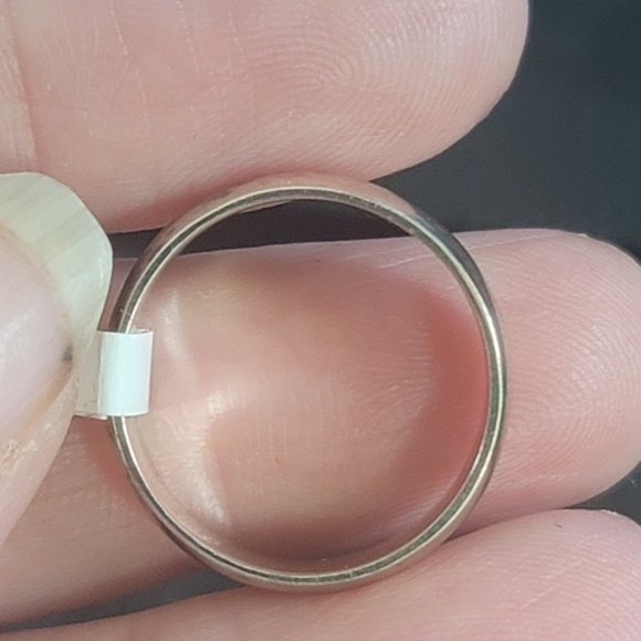 Sterling Silver Plain Band Ring Size 8 - Wedding Band, Engraveable - Picture 2 of 4